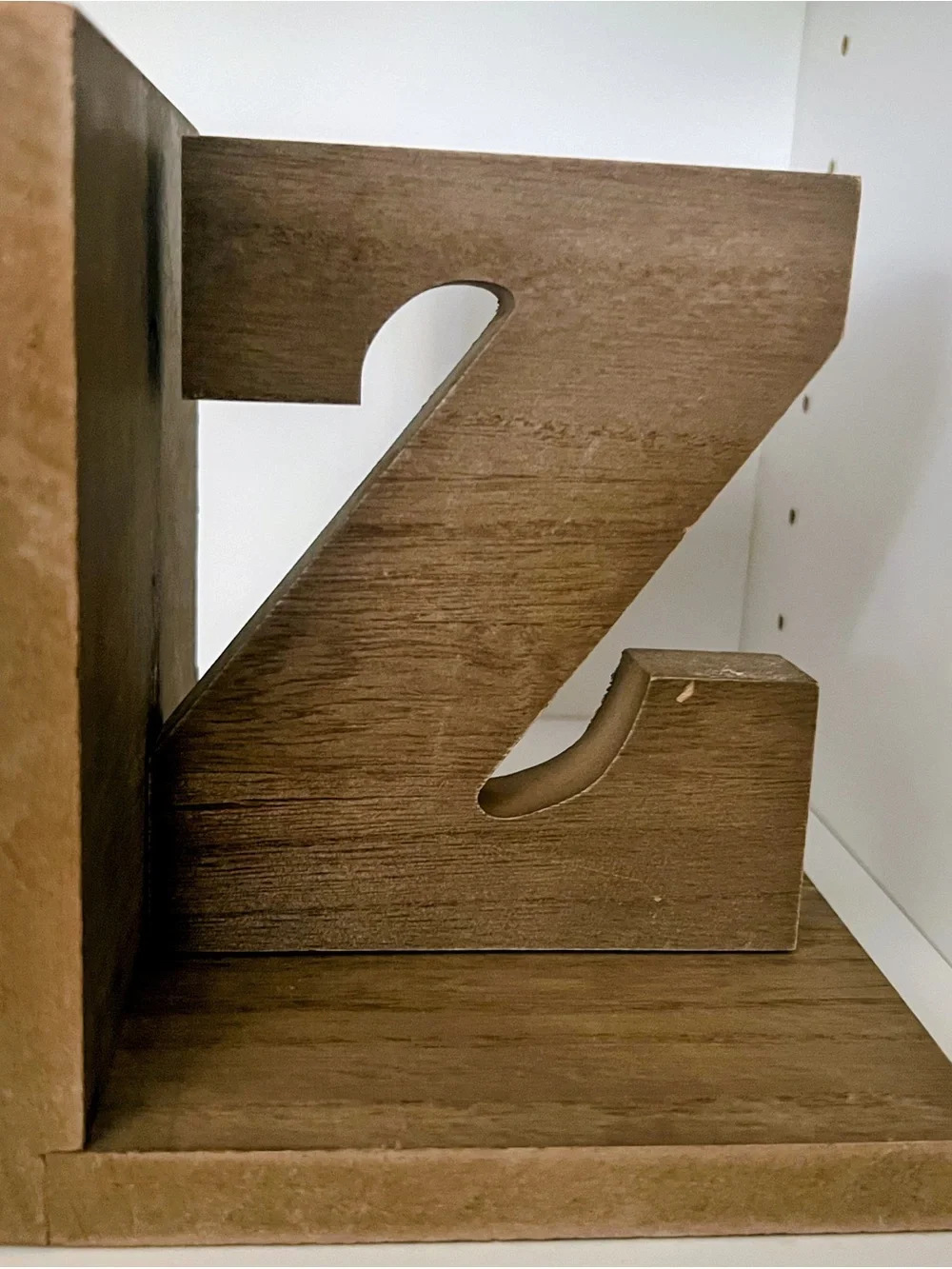 Wooden Block Letter Wall Decor - Brown